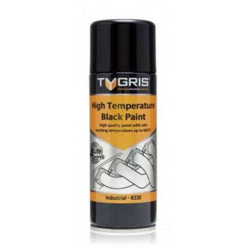 Tygris High Temperature Aerosol Paints | Black VHT | 400ml Size | P330 - FluidAirFittings
