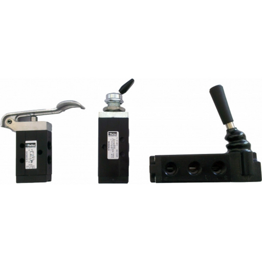 Parker Palm Lever Valves 3/2 | Spring Return | G1/8''  | B43003ES - FluidAirFittings