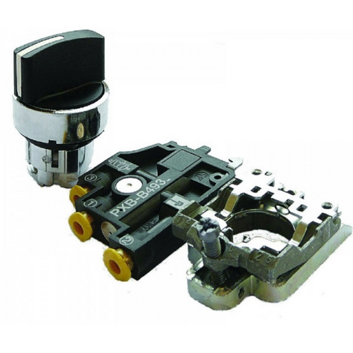 Parker Selector Switch & Valve 4mm Push In | Black | 2 Positions 1 N/C Valve | Flow 240 L/min   | PXB-B4131BD2 - FluidAirFittings