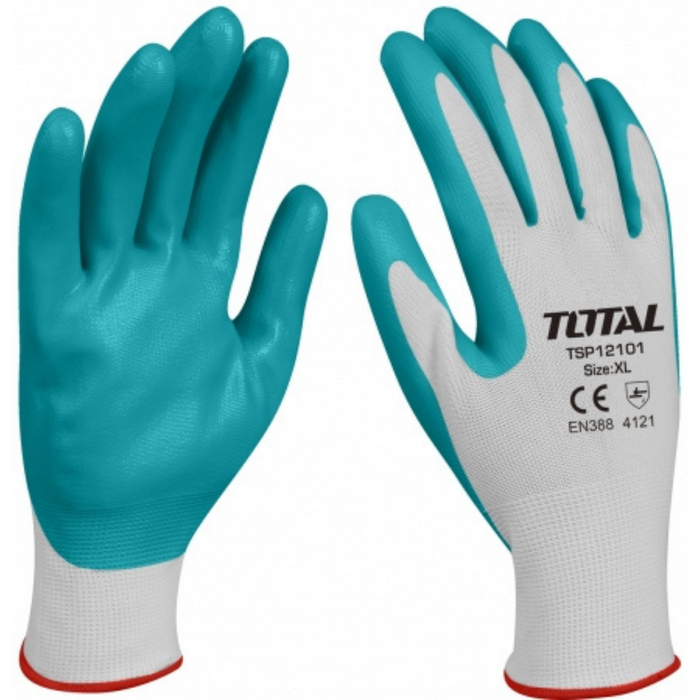 TOTAL Nitrile Gloves | XL Size | Smooth & Rough Texture Palm Finish | TSP12101