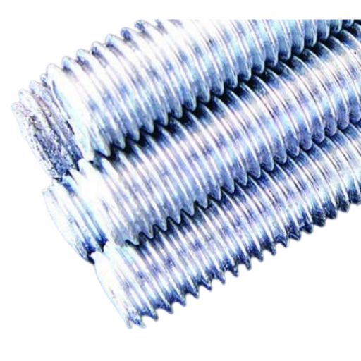 Malleable Pipe Fittings Galvanised Girder Studding with Metric Thread | Thread/Length M10 x 1m | GGSM10 - FluidAirFittings