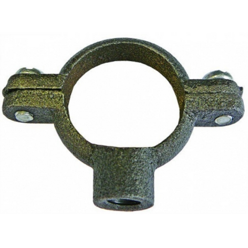 Malleable Pipe Fittings Single M10 Tapping Pipe Ring Black | Nominal Bore 1/4" (8mm) | BSTP04 - FluidAirFittings