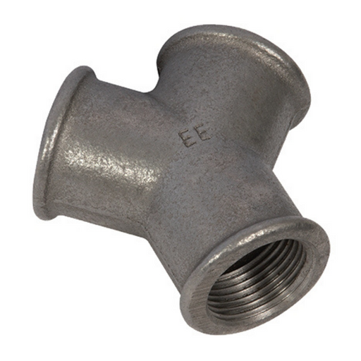 Malleable Equal Y Piece Black | 1/2" BSPP Female Thread | EEBY08 - FluidAirFittings