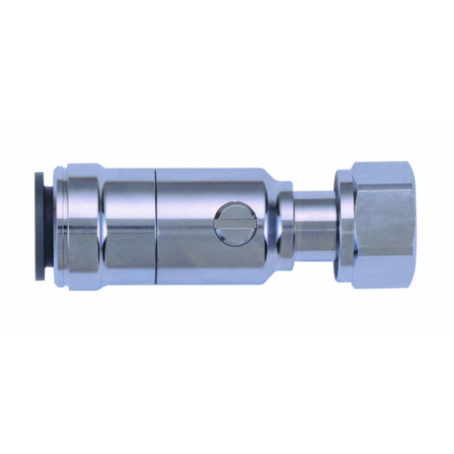 John.Guest Speenfit Service Valve Chrome Tube to BSPP Female | 1/2"- 15mm Tube | 15PTSV - FluidAirFittings