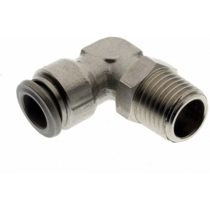 Aignep 60000 Series Stainless Steel ElbowSwivel Male Stud BSPT 1/8"- 4mm Tube | 601104-1/8