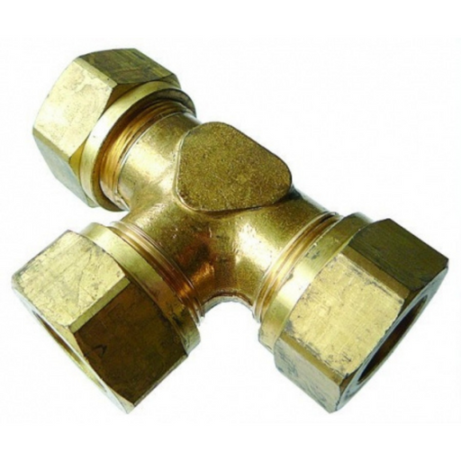 Wade Equivalent Brass Metric Equal Tee 4mm Tube O/D MT104 - FluidAirFittings