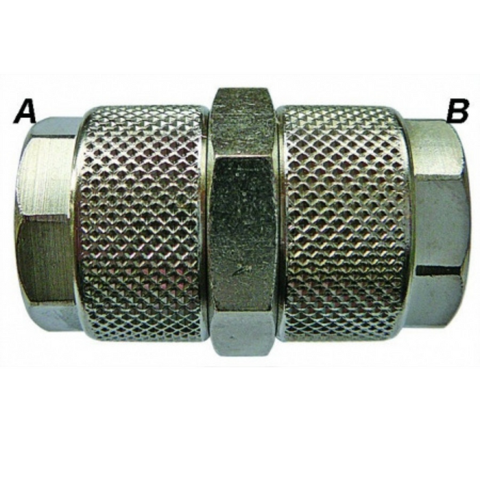 Aignep Straight Connector | 12-10mm Tube O/D (A) | 12-10mm Tube O/D (B) | QEC12/12