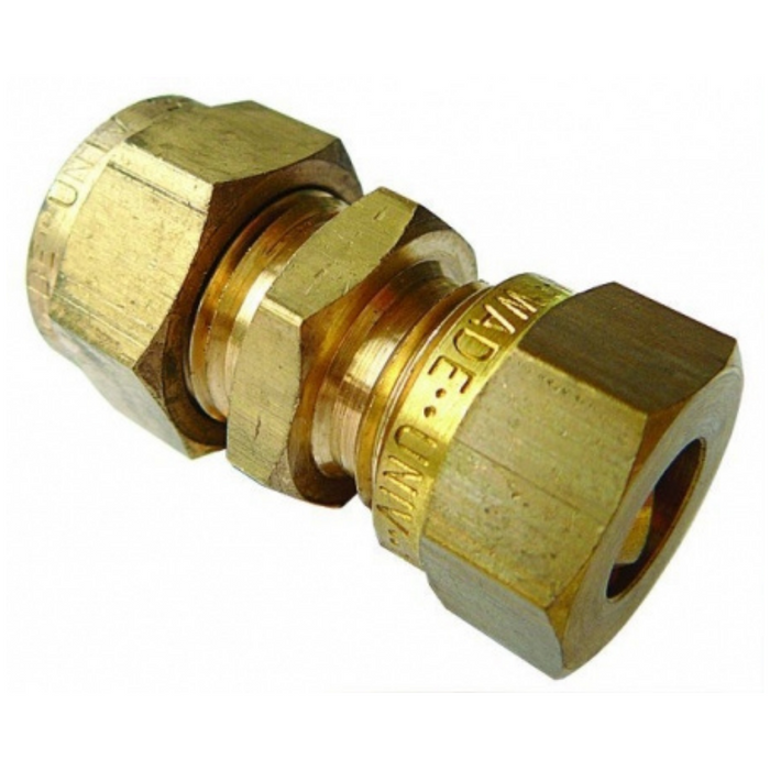 Wade Brass Imperial To Metric Coupling | 6mm Tube O/D | 1/4" Tube O/D | WA-MC106/3