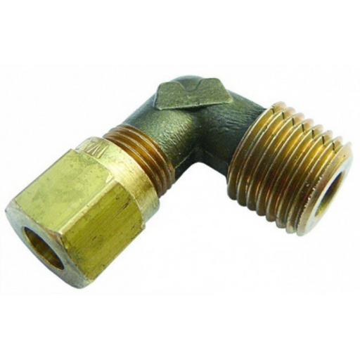 Wade Equivalent Brass Male Stud Elbow 4mm Tube O/D1/8" BSPT Male ME104/083 - FluidAirFittings