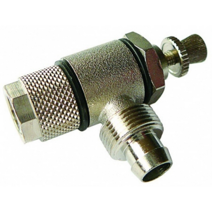 Aignep Quick Fit Flow Regulator - Manual | 1/8" BSPP Male | 4-2.7mm Tube O/D - I/D | QSCL04/02 - FluidAirFittings