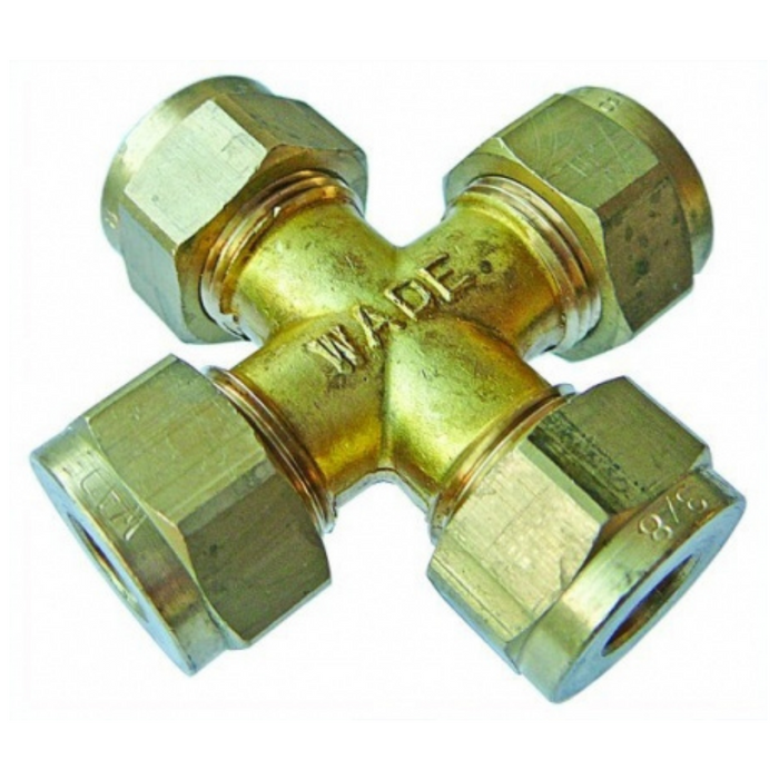 Wade Brass Equal Ended Cross | 5/16" Tube O/D | WA-2085
