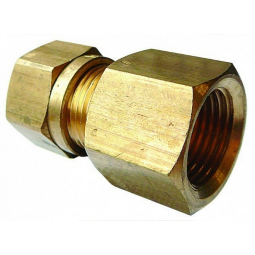 Wade Equivalent Brass Stud Coupling BSPP Female 6mm Tube O/D 1/8" BSPP Female MC106/082 - FluidAirFittings