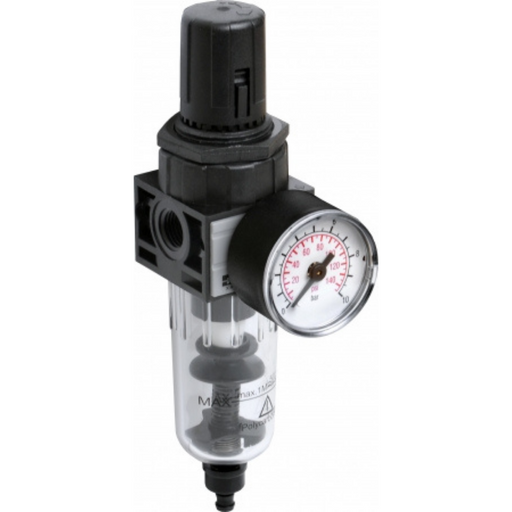Parker P3L Lite Series Filter Regulator | 1/4" Port | Semi Drain | P3LEA12EPSBNNP - FluidAirFittings