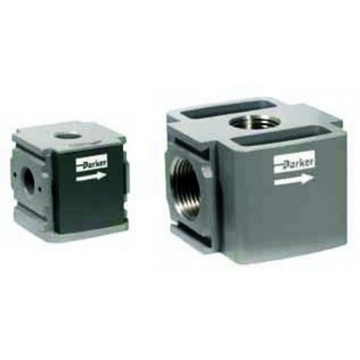 Parker P31 Series Manifold Block | G1/4 Port | 2 Air Take Off Ports | P31MA12022N - FluidAirFittings