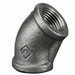 Crane Malleable M155G Galvanised 45º Bend | 1/2" BSPP Female | 0CC01539Q - FluidAirFittings