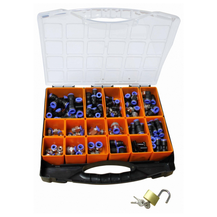 XHnotion 134 Piece 4/6/8mm Emergency Push-in Fittings Kit | ITM-040608FBOX