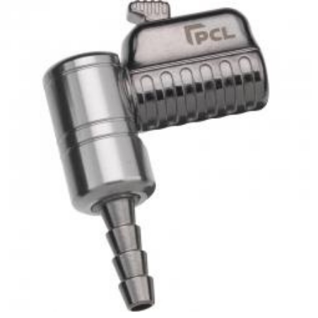 PCL Angled Single Clip On Tyre Connector 7mm Bore Hose | 7mm Hosetail | CH4K01 - FluidAirFittings