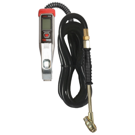 Jamec TDR - Digital Tyre Inflator Twin Clip On Connector - 2.7m Hose | Dual Angle Hold On Connector Style | +/- 2 psi at 25-75 psi. Calibration | 10.3012OS2