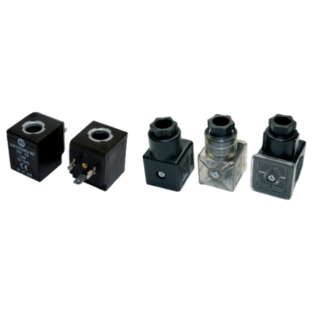Solenoid Coils & Plugs Vacuum Valves | Standard Din plug with LED & Filter | 7186