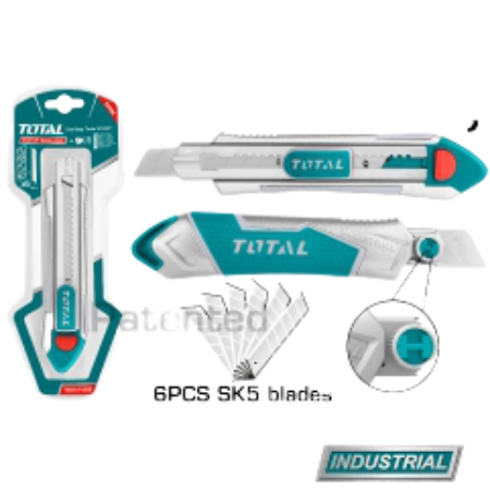 TOTAL Industrial -  Snap Off Blade Knife 185mm | 6mm / 12mm / 19mm / 25mm | TG5121806