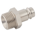 Rectus Nickel Plated 41KF Series Water Adaptor BSPP Male Interchanges with Rectus 27 and Cejn 417 | 1/2" BSPP Male | 41SFAW21MXN - FluidAirFittings