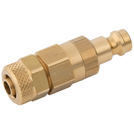 Rectus Brass Body 21KB Series Adaptor Quick Fit NBR Seal. | 6mm x 8mm | 21SBKO08MPX