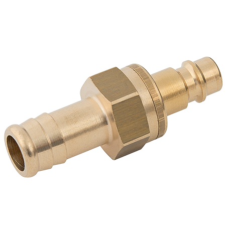 Rectus Brass Body 25KB/26KB Series Adaptor Hosetail NBR Seal. | Hosetail (6mm - 1/4" i.d Hose) | 25SBTF06MPX