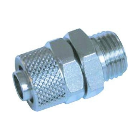 Aignep BSPP Male Stud | 1/8" BSPP Male | 10-8mm Tube O/D - I/D | QMSP10/02