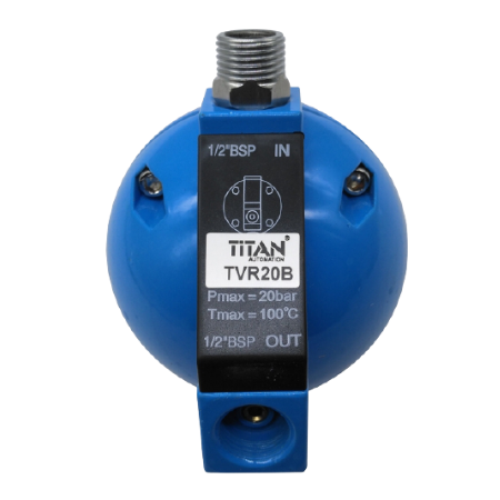 Titan Zero Loss Pneumatic Condensate Drain | 1/2" m/f Inlet/Outlet BSPP | 20 Pressure (bar) | TVR-20B