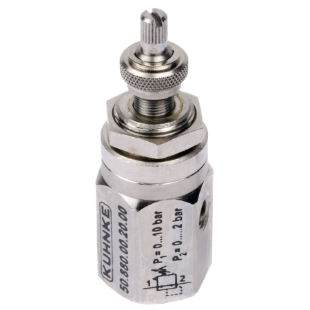 Kuhnke Sub - Miniature Pressure Regulator | M5 Port | 0-4 Pressure (bar) | 50880-00-40-00