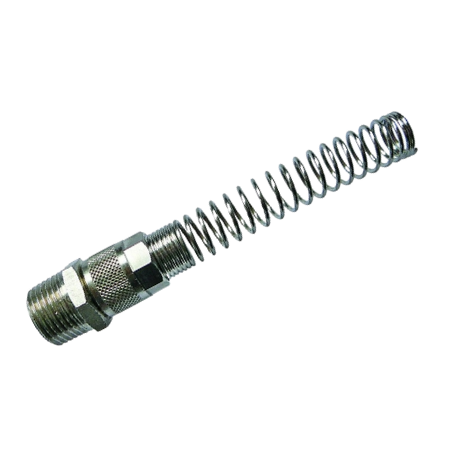 Aignep Male Stud Spring Guard | 1/4" BSPT Male | 8-6mm Tube O/D & I/D | QMSG08/04