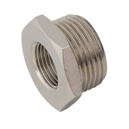 Aignep Nickel Plated Bush | 1/8” BSPP Female | 1/4" BSPP Male | MFBPA04/02NP