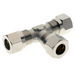 Aignep Nickel Plated Compression Metric Tube O/D Tee Connector | 8 | 920010 - FluidAirFittings