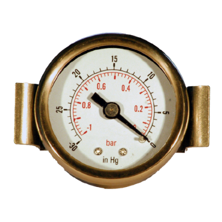 Panel Mounting Vacuum Gauge 50mm Back Connection | 1/8" BSPT Male Thread | Dry | GCVPM50/02