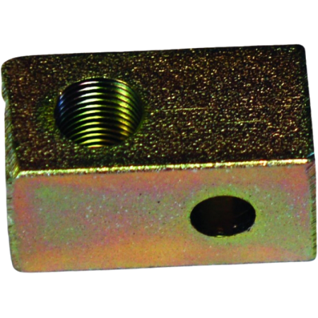 Anchor Block (One Way) | 1/8" BSPP Female | 30mm Length | 15mm Height | 15mm Width | ABS02-1 - FluidAirFittings