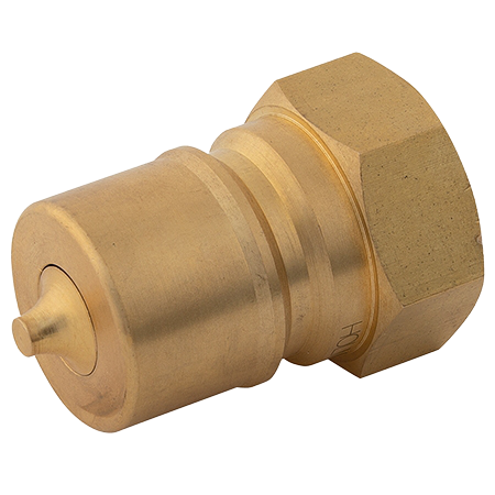 Holmbury Hydraulic Coupling - ISO 7241:2014 IBB Series Brass Male Probe | 3/8" BSPP Female Thread | BHISO-B06P