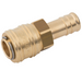 Rectus Brass Body 26KA Series Coupling Hosetail Interchanges with Rectus 25/1600/1625, Tema 1600, Cejn 320 and Jwl 520/530. | Hosetail (10mm - 3/8" i.d Hose) | 26KATF10MPX - FluidAirFittings
