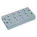AZ Pneumatica® Manifolds | 5 Stations | Inlet 3/8" | Outlet 1/4" | for G1/4'' Spool Valves | 01.045.2 - FluidAirFittings