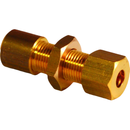 Battery Plate Adaptor - Brass | 1/8" BSPP Female | 6mm Tube O/D | Max Plate Thickness 13mm | BPAM02-06-1