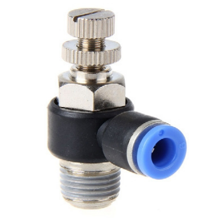 ITM Flow Control Elbow NPT  Push-In | 1/8" - 4mm Tube | PSCL04/02NPT