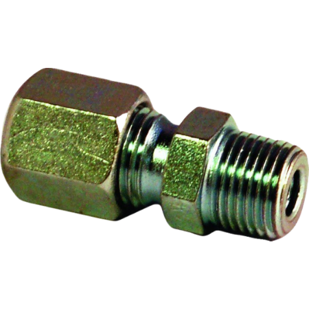 Straight Male Steel Compression Connector | M6 X 1 | 6mm Tube O/D | SCMM6/06