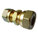 Wade Equivalent Brass Metric Reducing Coupling 8mm Tube OD 6mm Tube OD MC108/106 - FluidAirFittings