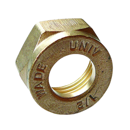 Wade Brass Compression Nut | 1/4" Tube O/D | WA-WUN1003