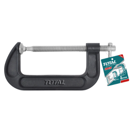 TOTAL Industrial 6" Malleable Cast Iron. G Clamps with T-Shaped Thread - THT13161 | Cutting Blade | THT13161