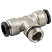 Aignep 50000 Series Push-In Male Swivel Tee| 1/4"- 6mm Tube | 50211N6-1/4 - FluidAirFittings
