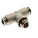 Aignep TeeSwivel Male Stud Centre BSPP 1/4"- 6mm Tube | 572166-1/4 - FluidAirFittings