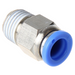XHnotion Imperial Tube Male Hex  Stud Push-In BSPT 1/4"-3/8" Tube | PC3/8-02 - FluidAirFittings
