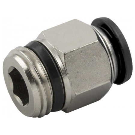 Aignep 50000 Series Push-In Male Stud Fitting | M6 - 6mm Tube | 50000N6-M6