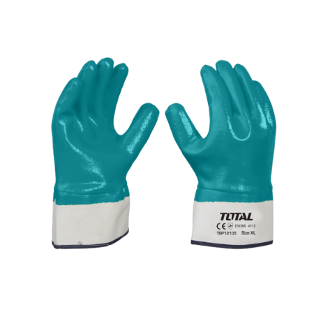 TOTAL | Heavy Duty Nitrile Gloves | XL Size | Heavy Nitrile Fully Coated | TSP12105