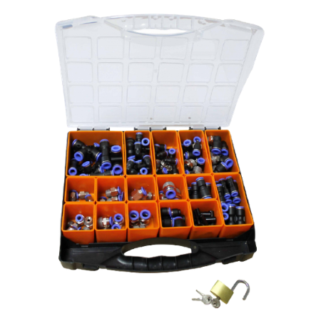 XHnotion 126 Piece 6/8/10mm Emergency Push-in Fittings Kit | ITM-060810FBOX